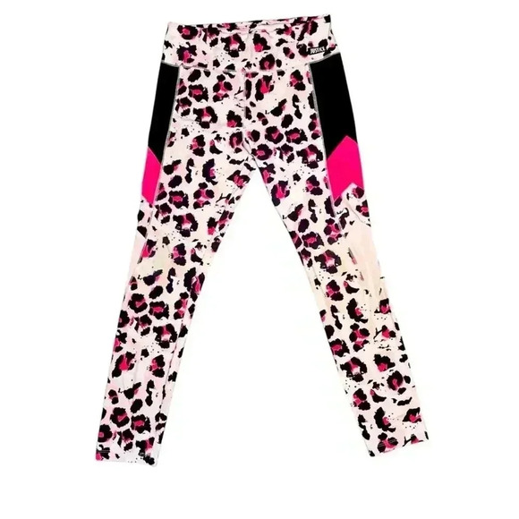Justice Girls pink cheetah print leggings size XL - Picture 1 of 5